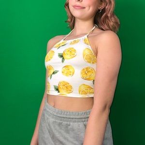 Lemon print tank top
